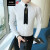 （新款）秋季男士小码衬衫长袖修身韩版潮流发型师紧身S码XS个性衬衣 黑色 XS(加小码)
