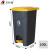 艾科堡 脚踏垃圾桶100升带盖棕色 湿垃圾 垃圾收纳分类大桶脚踩塑料垃圾箱AKB-LJT-0100
