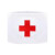 趣行 袖章 红十字白+别针5个装 志愿者袖套值勤督查标牌值班社会服务标志袖标
