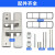 通用型防盗门把手门锁拉手 1.2厚面板实心加厚手柄进户门大门拉手 方头锁体套餐(支持单活/双舌)