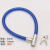 筑筠 钢丝环形锁 便携式环形钢锁 防盗链条锁 蓝色铜芯64cm（直径12mm）