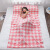 住酒店隔脏睡袋棉非神器便携式出差旅游旅行床单被罩一体式 花色 粉白方格 120cm