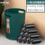 适用垃圾桶创意客厅大容量圾圾桶厨房大号无盖带压圈纸 小号深绿(无压圈)+垃圾袋100