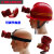 定制矿灯防爆防水矿用充电强光超亮专用头戴式安全矿帽带钩头盔用 红色头灯白光+黑色帽