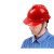 梅思安（MSA）工地加厚安全帽10146674 ABS豪华有孔一指键帽衬  防砸抗冲击新国标可印字 红色