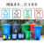 大号平口垃圾分类垃圾袋一次性可降解加大社区四色厨余物业塑料 红色有害垃圾60X80 50只