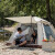 萨路特帐篷便携式速开远足户外露营自动帐篷野营5-8公园帐篷 3-4人窗格银胶白遮阳款