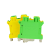 ZDCEE UK配套黄绿双色接地端子排USLKG2.5/3/5/6/10/16/35平方PE USLKG2.5 50片