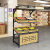 生鲜水果店货架展示架蔬菜货架超市果蔬架商用创意多层 1.2米长双层带标价杆