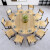 卡特里娜圆形餐桌椅组合餐馆小吃酒店饭店大圆桌子1.8米一桌十椅-转盘