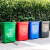 垃圾桶塑料带盖室外垃圾箱大容量商用户外厨房办公室工业加厚 60升绿色无盖