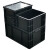 EU周转箱塑料箱可配盖电子厂零件物料胶盒框电子元件盒置物收纳箱 EU箱外尺寸400*300*230mm