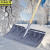 京洲实邦 斧型冰铲+1.2米木柄 户外除雪铁锹清雪大号塑料推雪板JZSB-1139