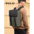 Polo男士双肩包新款商务时尚背包16大容量高颜值电脑书包男 灰绿配黑 默认尺码