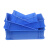京顿 周转箱塑料箱加厚工具零件收纳箱物料盒蓝色整理箱塑胶箱筐子410*310*145mm 