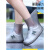 无印MUJ雨鞋男女款雨靴套防雨脚套外穿下雨天防水防滑硅胶加 【加厚耐磨防滑】低筒-天空蓝 XXL（43-45码鞋）
