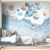 慕槿思格太空星球宇航员壁画北欧男孩卧室背景墙纸环保儿童房壁纸卡通墙布 童域NQ-078（意大利平纹油画布）