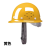 沃科博 安全帽工地施工玻璃钢头盔加厚ABS夏季透气 黄色/件