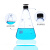 蒸馏实验实验室化学实验使用刻度清晰高硼硅玻璃耐高温三角烧瓶螺口锥形瓶三角瓶刻度瓶 50ml