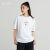 华人青年风车短袖T恤男女宽松纯棉潮牌情侣装上衣体恤夏季 白色 XL 125-135斤