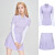 FVQA高尔夫服装女防晒长袖球衣可拆透气舒适速干裙子裙裤套装 紫色上衣 S