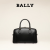 巴利（BALLY）女士黑色皮革手提包 黑色-XXXS