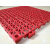 加厚工程地垫浴室淋浴防滑塑料拼接垫卫生间厨房隔水PVC胶垫 红色 30X30CM高1.5CM软材质(6片