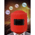 电焊面罩红钢纸焊帽子焊工防护安全头戴式焊接氩弧焊防火星防高温 黄帽可视窗翻盖(自带2片镜片+2