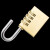 海斯迪克 HK-5158 黄铜挂锁 密码锁 行李箱防盗锁 3轮密码(小号)