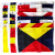 谋福（CNMF）航海船用国际信号旗 字母数字旗满旗通语通讯旗 全套3号信号旗（70*60厘米）
