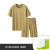 莫代尔男士睡衣家居服春夏季纯色圆领短袖短裤套装 摩登灰 XL(121~140斤)