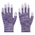 迈恻亦 PU涂指涂掌手套劳保耐磨工作防滑尼龙浸胶劳动干活透气胶皮手套薄 条纹紫色涂指（12双） S