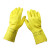 安思尔（Ansell）87-650橡胶手套清洗轻型防化家务化学品处理手套黄色L码12副装