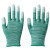PU浸塑胶涂指 尼龙手套劳保工作耐磨防滑 劳动干活薄款胶皮手套 绿色条纹涂指（36双） M