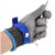 5级防割手套钢丝金属打架防护手套防切割钢丝手套防割防刺 蓝色 S