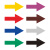 10张管道流向箭头标识贴消检防火箭头贴标识介质流向指示色环标示 反光膜紫箭头(10个) 2x5cm