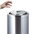 卡普罗 摇盖可移动防散味 不锈钢圆形翻盖座地垃圾桶 不锈钢垃圾桶