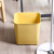 斯图加厚垃圾桶酒店客房垃圾桶不带盖直边宾馆餐厅纸篓办公室果皮垃圾桶 大号14L米黄色