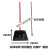 垃圾斗 塑料垃圾铲垃圾斗单个簸箕畚斗灰斗加厚撮子大号手持铲子 黑 簸箕配63CM木柄