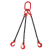 得一 吊具 吊环吊钩挂钩 G80锰钢起重链条吊索具 组合吊链工具 单位：套 （定制）	2吨0.5米三链