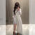 嘉绸纭依服饰法式气质白色蕾丝裙2024新款时尚镂空显瘦时尚中长款套装 蕾丝套装 L