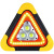 太阳能警示爆闪灯三角架汽车多功能五光应急警示灯危险故障灯充电 大号三角牌【电池款】电池自备-N48