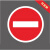 道闸杆反光标牌安全警示牌标志停车场指示牌出标识牌 禁止通行 50x50cm