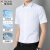啄木鸟青年男士短袖衬衫2024夏季新款高品质有型衬衣百搭休闲商务正装男 D101白色 XL