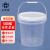 正奇谊 塑料水桶带盖密封桶提水桶 透明：10L