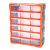 稳斯坦 抽屉式零件盒 整理盒电子元件塑料分类收纳工具盒螺丝盒 18格橙色38.5*16*47.5cm WW-126