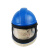 喷砂帽工业除锈除漆打沙防护头盔供氧风调温面罩防尘披肩服 供氧式凸面头盔 均码