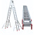 适用于6米7米8米9米伸缩梯子加厚铝合金人字梯双面升降伸缩梯工程梯 双踏板4.5米升9米（最厚4.0