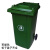 百仁包邮垃圾桶240升塑料垃圾桶分类商用桶桶环卫户外挂车垃圾桶 军绿色高桶配橡塑轮