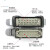矩形重载连接器6芯10芯16芯24芯高底座航空插头插座HDC-HE-016-3 24芯高底座顶出